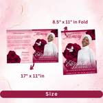 Red Roses Funeral Program Template: 8-Page Memorial, Celebration of Life (Canva, PDF Download)
