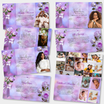 Purple Rose Funeral Slideshow Template, Celebration of Life (Canva, 30 Slides, MP4)