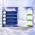 Blue & Gold Funeral Program Template: 12-Page Memorial (Canva PDF)