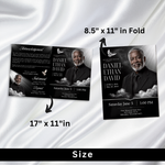 Black Cloud Funeral Program Template: 8-Page Memorial (Canva Template, PDF Download)