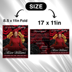 Red & Black Roses Funeral Program Template: 8-Page Memorial (Canva PDF)