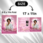 Pink Funeral Program Template: 8-Page Celebration of Life (Canva, PDF Download)