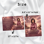 Dusty Rose Funeral Program Template | Elegant Memorial Service Canva Template | Celebration of Life Program 8-Page Memorial (Canva, PDF)