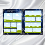 Blue & Silver Funeral Program Template: 8-Page Memorial (Canva PDF)
