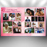 Pink Rose Funeral Program Template: 8-Page Memorial, Celebration of Life (Canva, PDF Download)