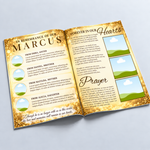 Yellow & Gold Funeral Program Template: 12-Page Memorial (Canva PDF)