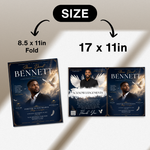 Funeral Program Canva Template | sky Theme | 8 Page Memorial Booklet