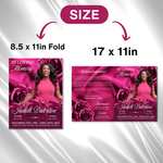 Pink Roses Funeral Program Template: 8-Page Memorial (Canva PDF)