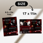 Red Funeral Program Canva Template | Red Theme | 8 Page Memorial Booklet