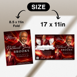 Red Funeral Program Canva Template | Red Theme | 8 Page Memorial Booklet