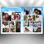 Blue Funeral Program Template: 8-Page Memorial, Celebration of Life (Canva, PDF Download)