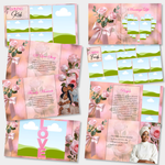 Pink Rose Funeral Slideshow Template, Celebration of Life (Canva, 30 Slides, MP4)