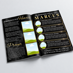 Black & Gold Funeral Program Template: 12-Page Memorial (Canva PDF)