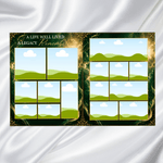 Green & Gold Funeral Program Template: 8-Page Memorial (Canva PDF)