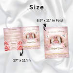 Baby Girl Funeral Program Template, 8-Page Memorial (Canva, PDF)