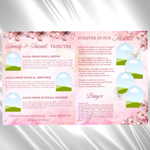 White & Pink Roses Funeral Program Template: 8-Page Celebration of Life (Canva, PDF Download)
