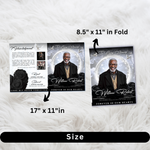 Black Roses Funeral Program Template: 8-Page Memorial, Celebration of Life (Canva Template, PDF Download)