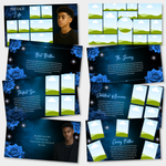 Blue & Black Funeral Slideshow Template, Celebration of Life (Canva, 30 Slides, MP4)