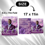 Purple Funeral Program Template: 8-Page Memorial, Celebration of Life (Canva, PDF Download)