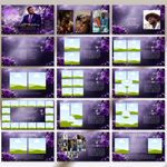 Purple Funeral Slideshow Template, Celebration of Life (Canva, 30 Slides, MP4)