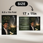 Black & Gold Funeral Program Template – preview image 7