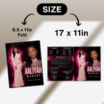 Pink Funeral Program Canva Template | Pink Theme | 8 Page Memorial Booklet