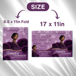 Purple Roses Funeral Program Template: Celebration of Life (Canva, 8 Pages, Digital Download)