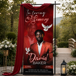 Photo Memorial Banner: Custom Funeral Welcome Sign, Celebration of Life Backdrop (Canva PDF)