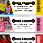 Editable Soccer Ticket Template, Customizable Game Day, Birthday, Party Ticket | Canva Printable Digital