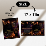 Basketball Funeral Program Canva Template |8 Page Memorial Booklet