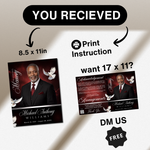 Red Funeral Program Canva Template | Red Theme | 8 Page Memorial Booklet