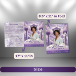 Purple Roses Funeral Program Template: 8-Page Memorial, Celebration of Life (Canva, PDF Download)