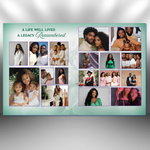 Green Roses Funeral Program Template: 8-Page Memorial (Canva, PDF Download)