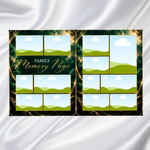Green & Gold Funeral Program Template: 8-Page Memorial (Canva PDF)