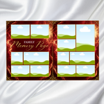 Red & Gold Funeral Program Template: 8-Page Memorial (Canva PDF)