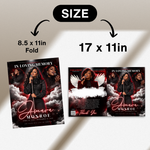 Red & Cloud Funeral Program Canva Template | Red Theme | 8 Page Memorial Booklet