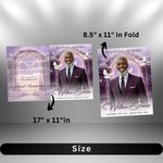 Purple Funeral Program Template: 8-Page Memorial (Canva, PDF Download)
