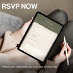 Green & White Floral Wedding Website Template with RSVP: Editable Canva Design (Digital Download)
