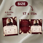 Red Funeral Program Canva Template | 8 Page Memorial Booklet