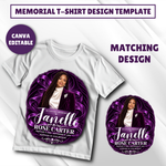 Purple Funeral Program Template, 8-Page Memorial (Canva, PDF)
