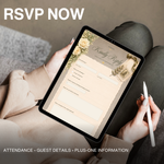 Green & White Floral Wedding Website Template with RSVP: Editable Canva Design (Digital Download)