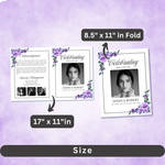 Blush Floral Funeral Program Template: Elegant Celebration of Life (Canva, PDF Download)