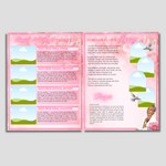 Pink Roses Funeral Program Template: 8-Page Memorial (Canva, PDF Download)
