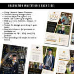 Graduation Invitation Template, Modern Graduation Announcement, Senior Graduation Party, Boys Graduation Party Invite, grad invitation 5X7