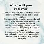 What you receive: a PDF with a link to your editable Canva template