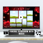 Red & Black Funeral Slideshow Template, Celebration of Life (Canva, 30 Slides, MP4)