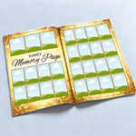Yellow & Gold Funeral Program Template: 12-Page Memorial (Canva PDF)