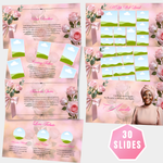 Pink Rose Funeral Slideshow Template, Celebration of Life (Canva, 30 Slides, MP4)