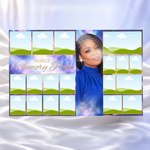 Blue & Gold Funeral Program Template: 12-Page Memorial (Canva PDF)