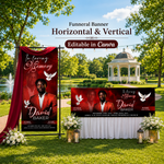 Photo Memorial Banner: Custom Funeral Welcome Sign, Celebration of Life Backdrop (Canva PDF)